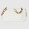 03238fec-e933-4ec6-9829-2cca9052beac Gucci GG Marmont medium shoulder bag white leather Style 837267 AAE38 9050