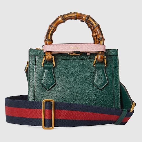Gucci Diana small tote bag  green leather Style ‎702732 U3ZDT 3670