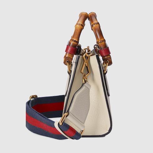 Gucci Diana small tote bag white leather Style ‎702732 U3ZDT 9244