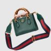 Gucci Diana small tote bag  green leather Style ‎702732 U3ZDT 3670