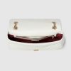 5104c6e7-a796-442d-9088-ba6d28c613f6 Gucci GG Marmont medium shoulder bag white leather Style 837267 AAE38 9050
