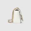 63622844-219f-43b2-bbf0-a8f45fc708c0 Gucci GG Marmont medium shoulder bag white leather Style 837267 AAE38 9050