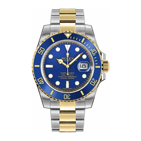 Rolex Submariner Date Two Tone Blue Dial Men's Watch 116613LB-0005