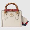 Gucci Diana small tote bag white leather Style ‎702732 U3ZDT 9244