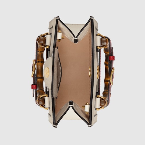 Gucci Diana small tote bag white leather Style ‎702732 U3ZDT 9244