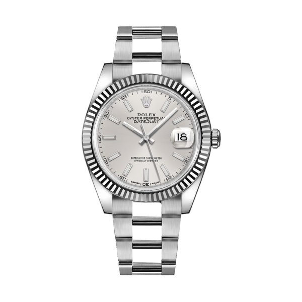 Rolex Datejust 41 Silver Dial Oyster Bracelet Watch 126334-0003