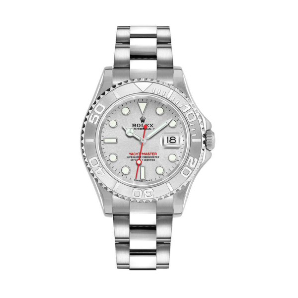 70140a66-d0bb-4a41-98cc-c1294dd1833e Rolex Yacht-Master 35 Platinum Bezel Women's Watch 168622