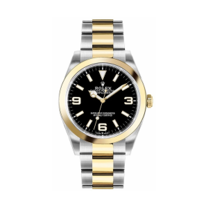 Rolex Explorer Yellow Gold & Steel Midsize Luxury Watch 124273-0001