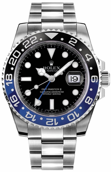 aba77604-54a8-4124-875c-8d351398bac0 Rolex GMT-Master II Batman Oystersteel Men's Watch 116710BLNR-0002