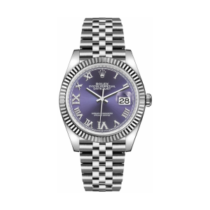Rolex Datejust 36 Aubergine Dial Fluted Bezel Women's Watch 126234-0021