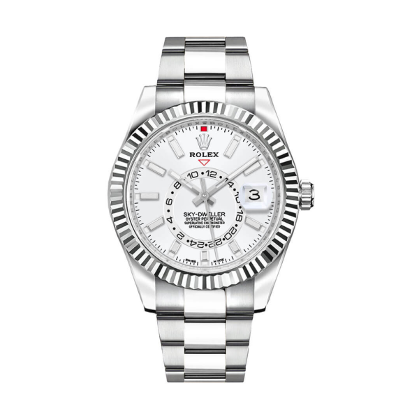 f406d521-4874-449c-b000-1b141f1fa1af Rolex Sky-Dweller White Gold Bezel Oyster Bracelet Men's Watch 336934-0003
