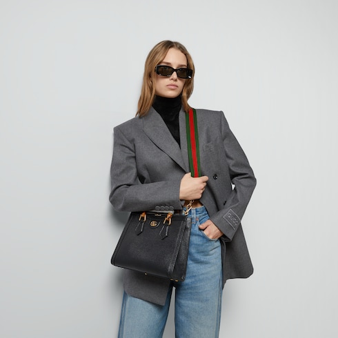 Gucci Diana medium tote bag black leather