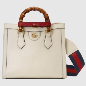 Gucci Diana medium tote bag white leather