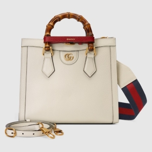 Gucci Diana medium tote bag white leather