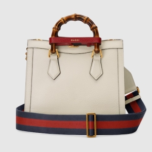 Gucci Diana medium tote bag white leather