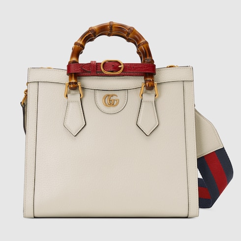 Gucci Diana medium tote bag white leather
