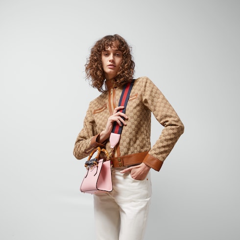 Gucci Diana small tote bag pink leather