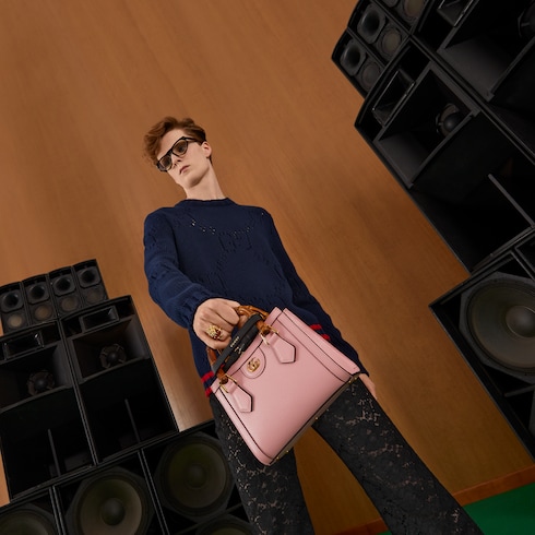Gucci Diana small tote bag pink leather