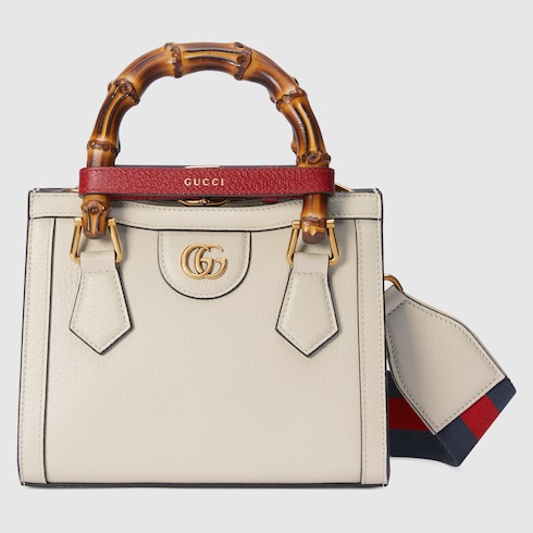 Gucci Diana small tote bag white leather