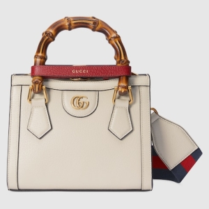 Gucci Diana small tote bag white leather