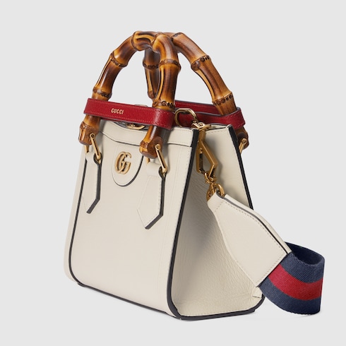 Gucci Diana small tote bag white leather
