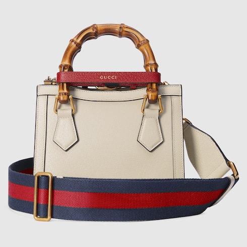 Gucci Diana small tote bag white leather