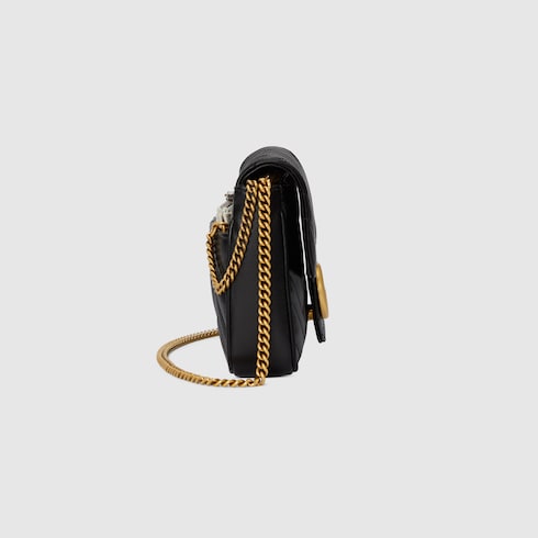 GG Marmont small shoulder bag black leather