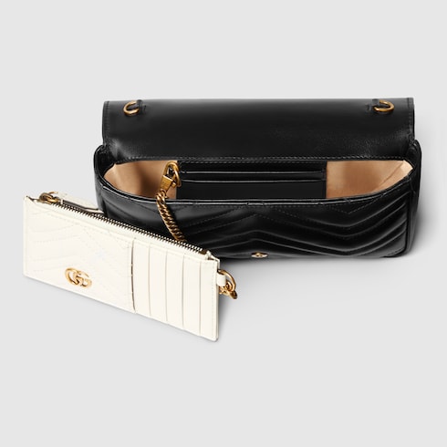 GG Marmont small shoulder bag black leather