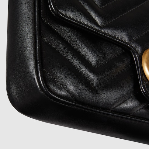 GG Marmont small shoulder bag black leather