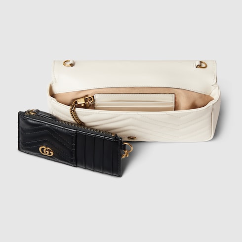 GG Marmont small shoulder bag white leather