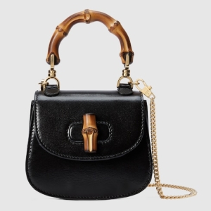 Gucci Bamboo 1947 nano bag black leather