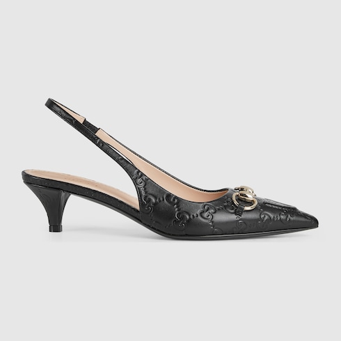 Women's slingback pump with Horsebit black