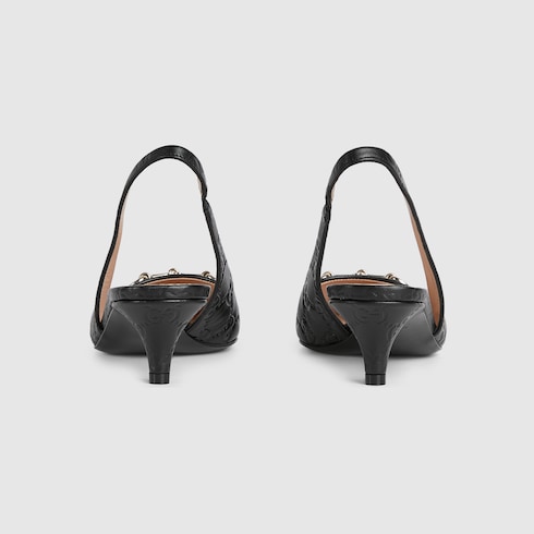 Women's slingback pump with Horsebit black