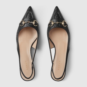 Women's slingback pump with Horsebit black