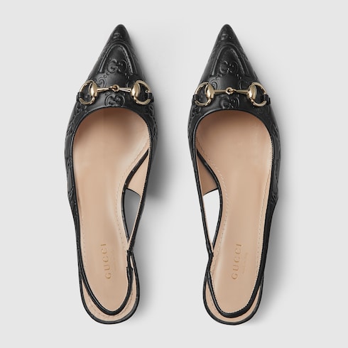 Women's slingback pump with Horsebit black