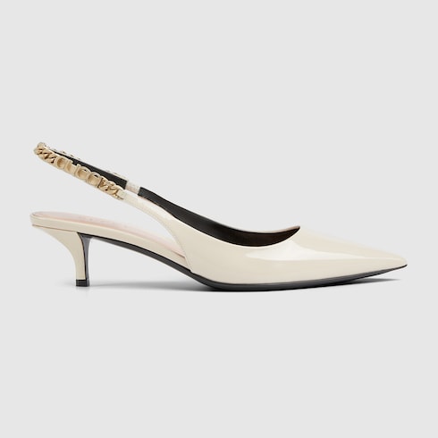 Gucci Signoria slingback pump white