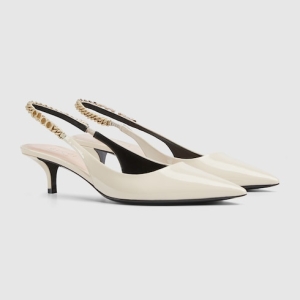 Gucci Signoria slingback pump white