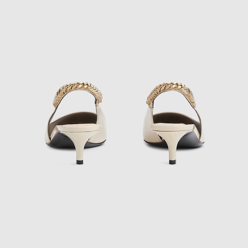 Gucci Signoria slingback pump white