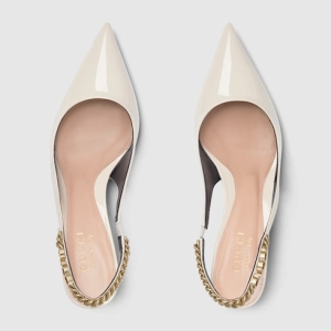 Gucci Signoria slingback pump white