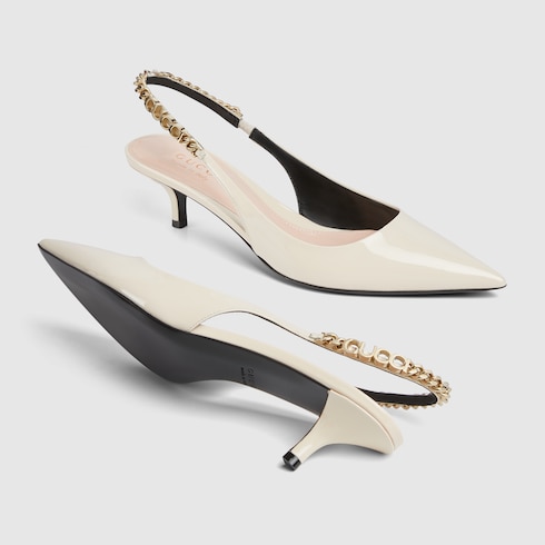 Gucci Signoria slingback pump white