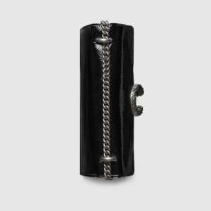 Dionysus medium shoulder bag black patent leathe