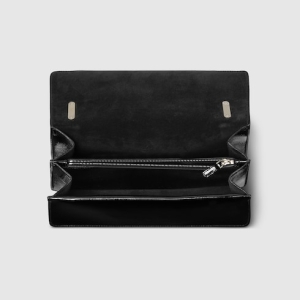 Dionysus medium shoulder bag black patent leathe
