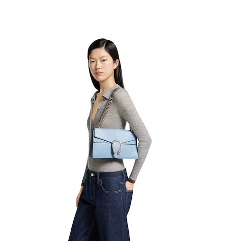 Dionysus medium shoulder bag light blue leather