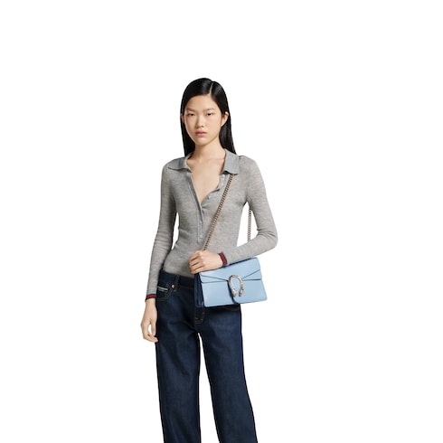 Dionysus medium shoulder bag light blue leather