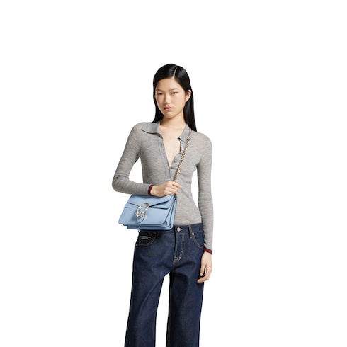 Dionysus medium shoulder bag light blue leather