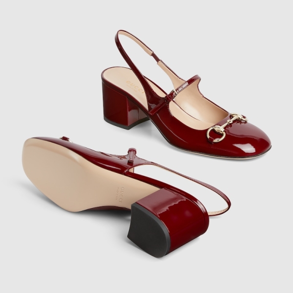 Women's Horsebit pump Rosso