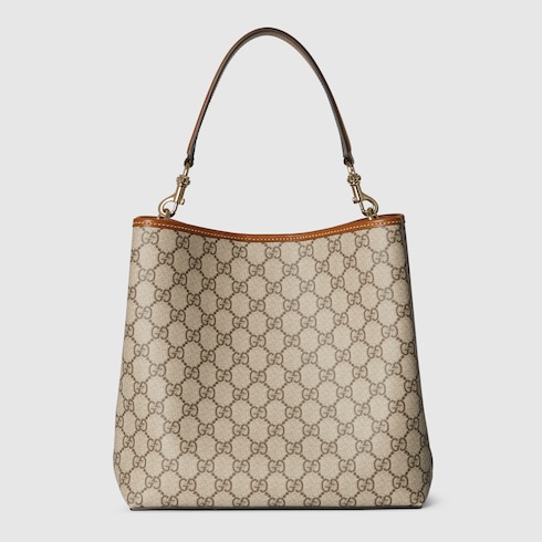 GG Emblem medium bucket bag beige