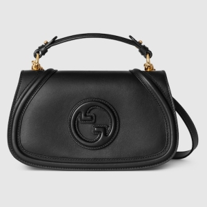 Gucci Blondie medium top handle bag black smooth