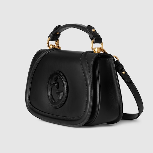 Gucci Blondie medium top handle bag black smooth