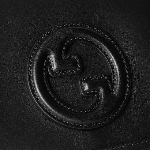 Gucci Blondie medium top handle bag black smooth